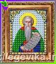 Схема, часткова вишивка бісером, габардин,  ікона "Святий Преподобний Феодосій Великий"