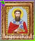 Схема, частичная вышивка бисером, габардин,  икона "Святой Григорий Палама"