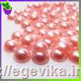 <span>Кабошон</span>  половина акрилової бусини, колір рожевий (перли), 9 мм, 10 мм