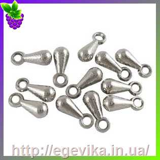 Купить Утяжелитель для цепочек и ожерелий, цвет серебро, 7х2,5 мм, 2 шт
