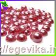 <span>Кабошон</span>  половина акрилової бусини, колір рожевий (перли), 9 мм, 10 шт