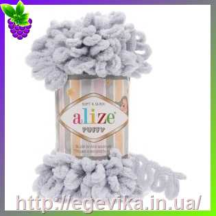 Купить Пряжа Alize Puffy / Ализе Пуффи, цвет 416 (Grey / серый)