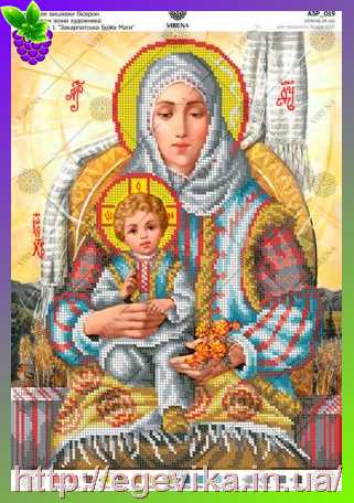 рисунок За мотивами ікони О.Охапкіна «Закарпатська Божа Мати»