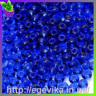 Купить Бісер 8/0, №30100к, колір темно-синій, пакет 50 г