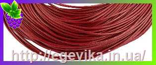 Купить Вощеный шнур бамбуковый, цвет красный, 1,5 мм