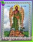 Схема, частичная вышивка бисером, атлас, икона "Св. Иоанн Креститель (Иван)"