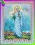 Схема, часткова вишивка бісером, атлас, ікона "Св. Марія Магдалена"