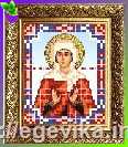 Схема, часткова вишивка бісером, атлас, ікона "Св. Ангеліна"