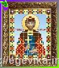 Схема, часткова вишивка бісером, атлас, ікона "Святий благовірний князь Михайло Тверской"
