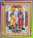 Схема, часткова вишивка бісером, атлас, ікона "Святі апостоли Петро й Павло"