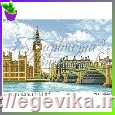 Схема, полная вышивка бисером, атлас, "Лондон" ("Великое сердце Британии")