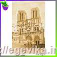 Схема, повна вишивка бісером, атлас, "Самий величний Собор Франції" (сепія)