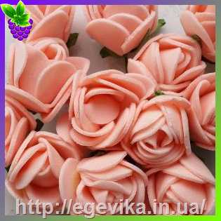 Купить Трояндочки, фоамиран, колір персиковий