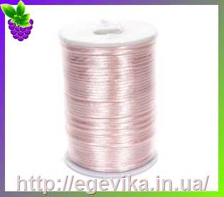 Купить Атласний корсетний шнур, колір рожевий світлий, 3 мм