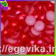 <span>Кабошон</span>  половина акрилової бусини, колір червоний (перли перламутрові), 9 мм, 10 шт