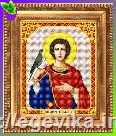 Схема, часткова вишивка бісером, габардин, ікона "Святий Мученик Трифон"