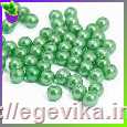 <span>Бусина</span>  перлова, акрил, колір зелений газон, 6 мм