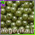 <span>Бусина</span>  перлова, акрил, колір маслиновий, 6 мм