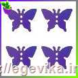<span>Пайетки</span>  метелик, колір темно-фіолетовий з перламутровим відливом, 3 г