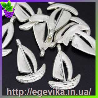 Купить Кулон-Підвіска, вітрильник, колір античне срібло, 19х14х1,5 мм