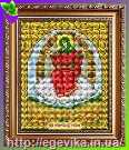 Схема, часткова вишивка бісером, габардин,  ікона "Пресвята Богородиця "Спорительница Хлібів"