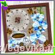 Годинник для вишивки бісером *Кава з орхідеями* (3030012)