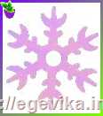 <span>Пайетки</span>  сніжинка, колір бузковий з перламутровим відливом, 5 шт