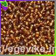 <span>Бісер,</span>  №17090к / 465, колір коричнево-золотий, пакет 10 г