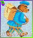 Схема, вишивка нитками, канва, "Ведмедик"