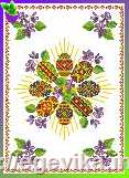 рисунок Великодній рушник, часткова вишивка бісером, атлас/габардин, 