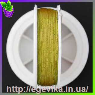 Купить Нитка для бісеру TYTAN 100 (Титан 100), колір 2513 золотаво-маслиновий