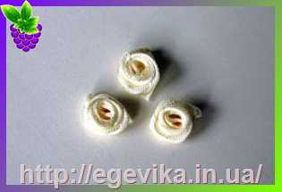 Купить Трояндочки атласні, колір бежевий, 10 мм