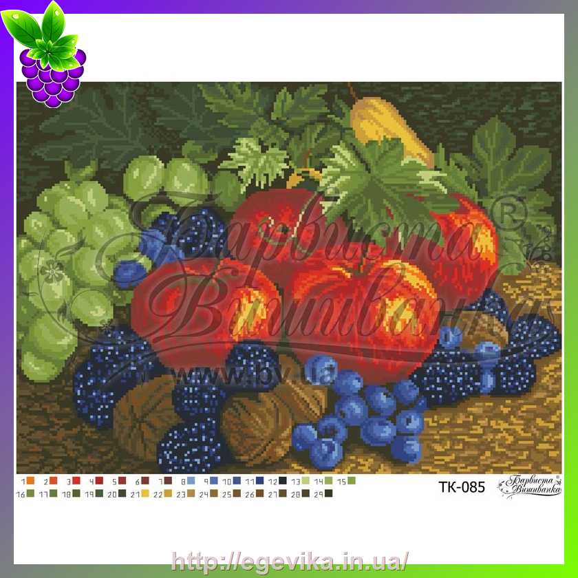 рисунок Схема, полная вышивка бисером, атлас, 