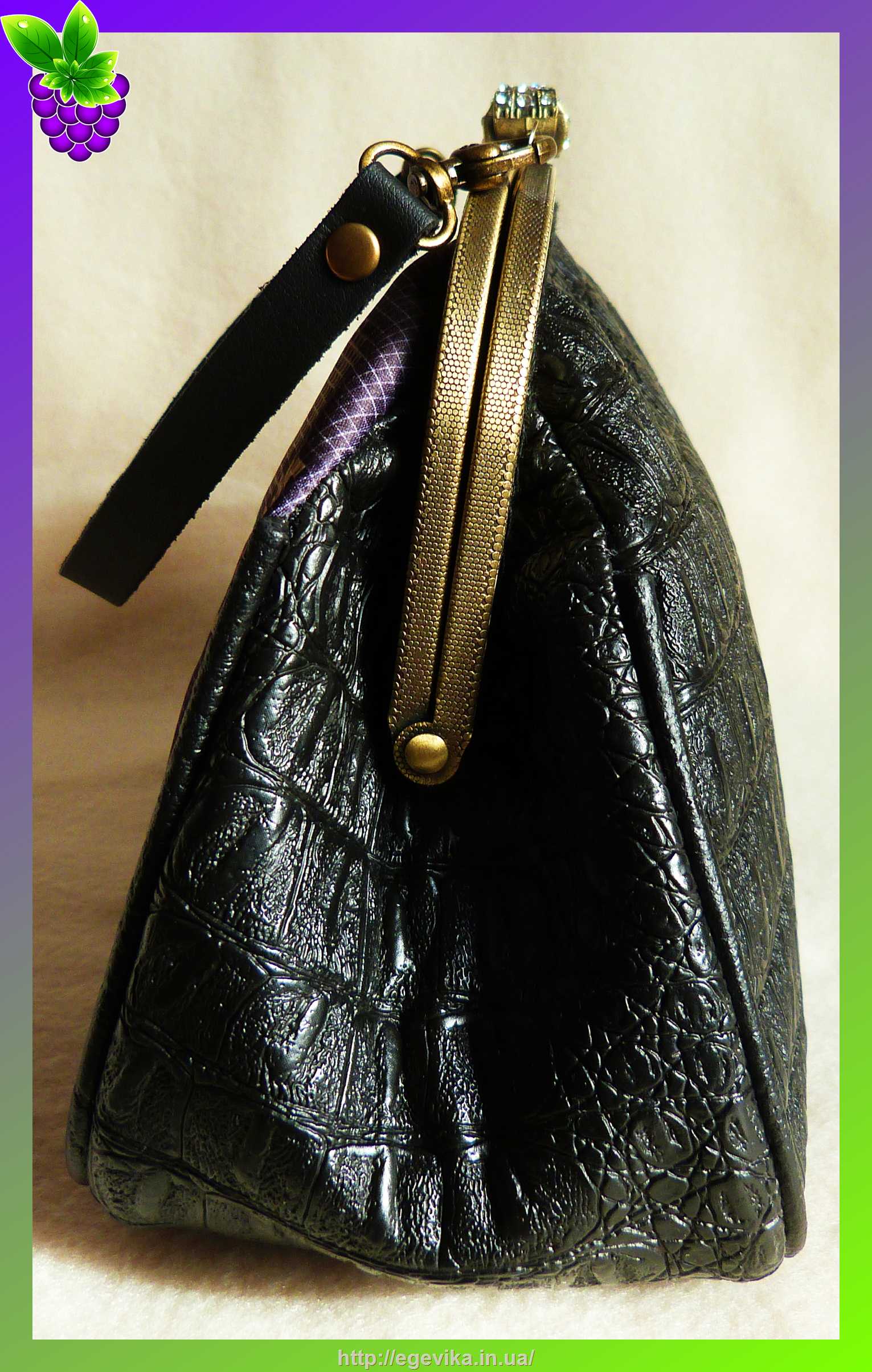 Купить Заготовка сумочки, вышивка бисером, кожзам, 