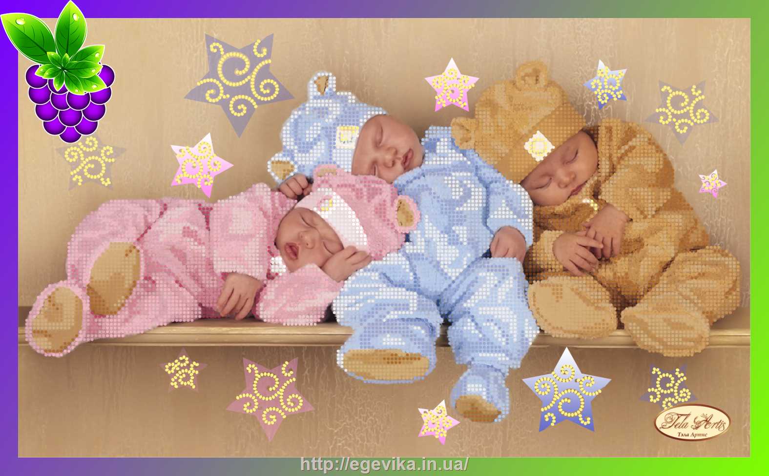 рисунок Схема, частичная вышивка бисером, атлас, 