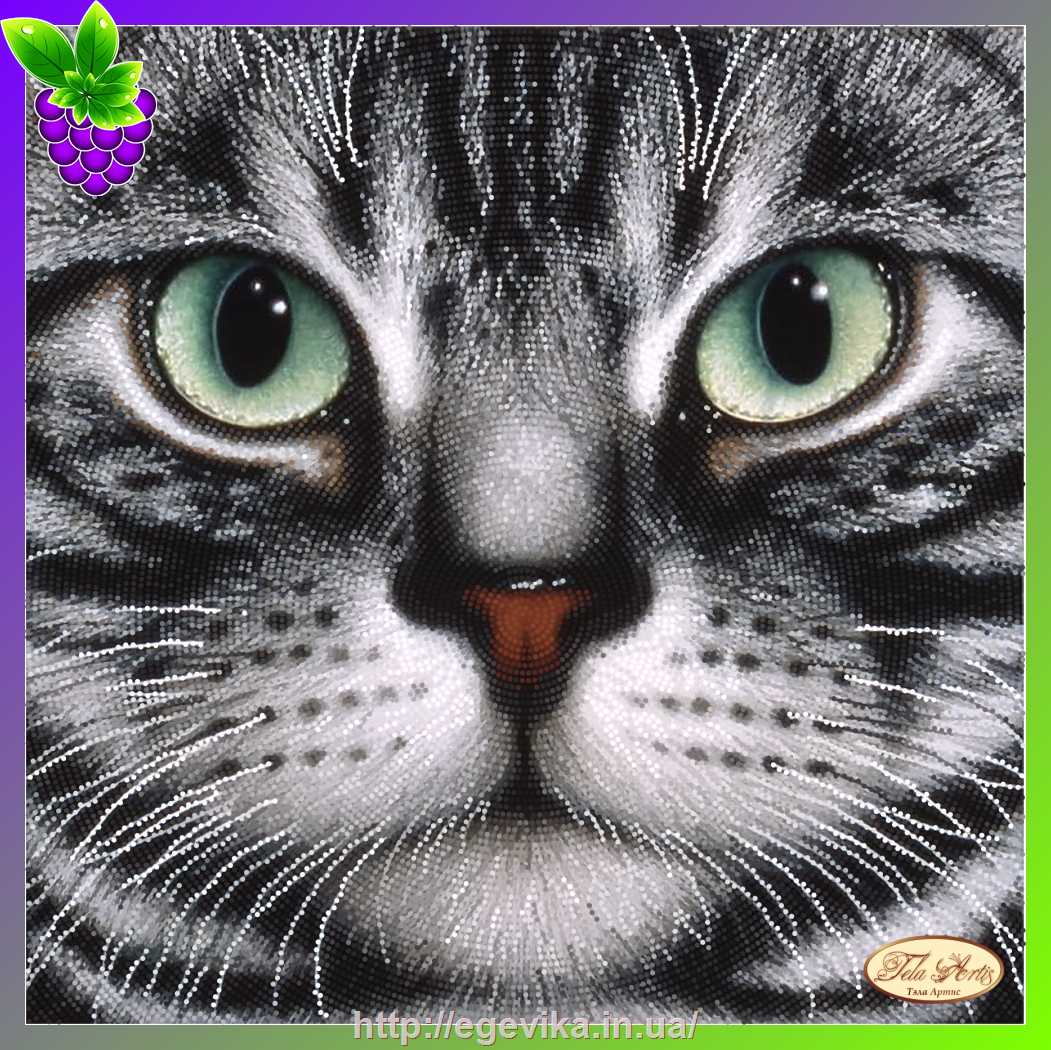 рисунок Схема, частичная вышивка бисером, атлас, 