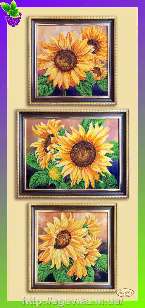 рисунок Набор, частичная вышивка бисером, атлас, 