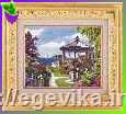 рисунок Схема, часткова вишивка бісером, атлас,  