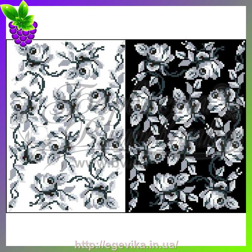 рисунок Схема, вышивка бисером, водорастворимый флизелин, 