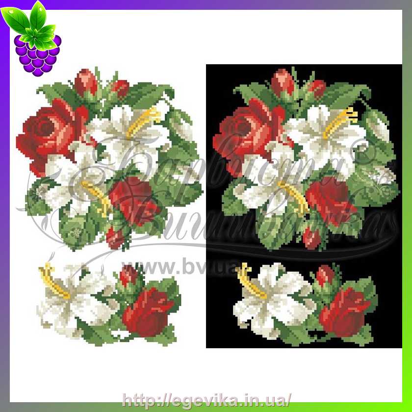 рисунок Схема, вышивка бисером, водорастворимый флизелин, 