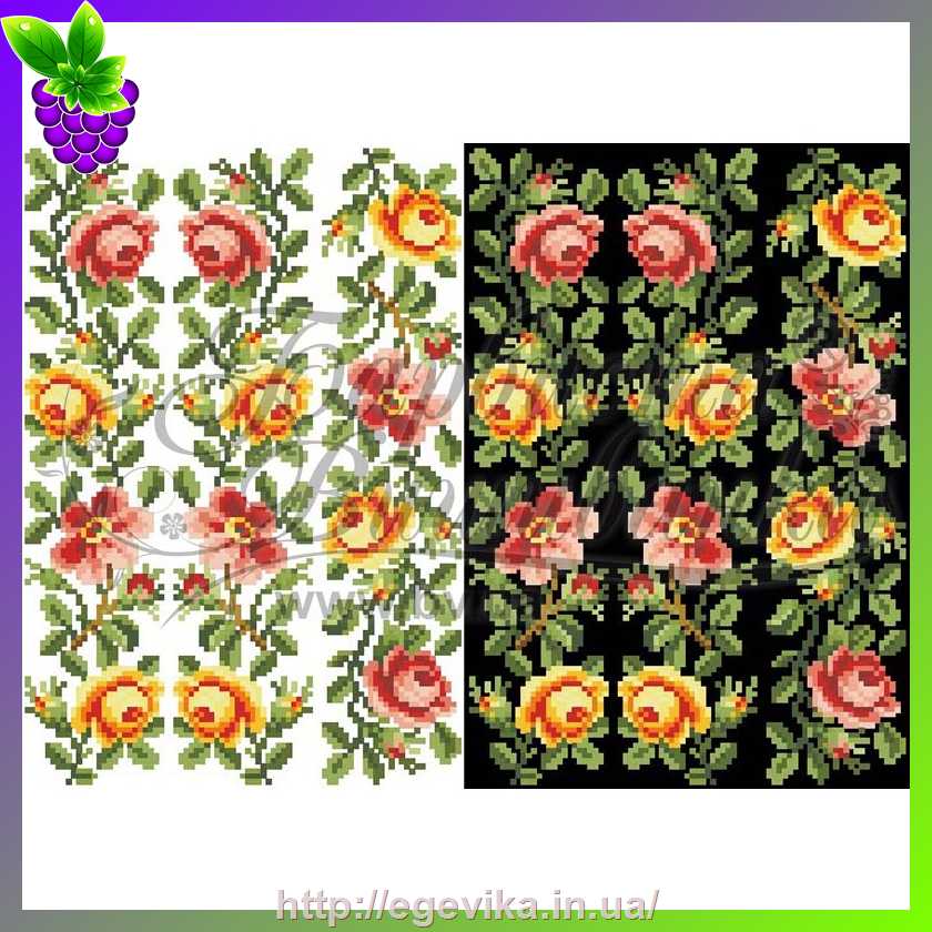 рисунок Схема, вышивка бисером, водорастворимый флизелин, 