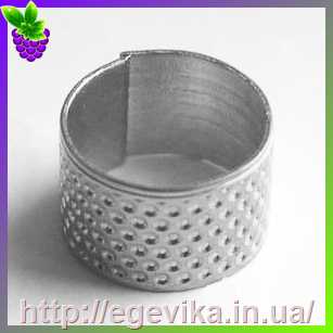 рисунок Наперсток кільце, колір срібний