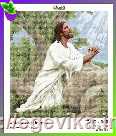 Схема, частичная вышивка бисером, полиэстровое атласное полотно,  "Молитва Иисуса" ("Молитва Ісуса")