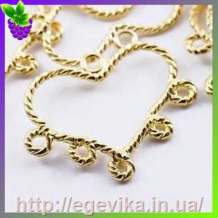 Купить Коннектор, 6 отворів, колір золото, 29х34х2 мм