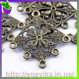 Купить Коннектор, 6 отворів, колір бронза, 36,5х34х1,5 мм