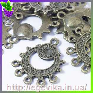 Купить Коннектор, 6 отворів, колір бронза, 27х23х1,5 мм