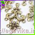 <span>Коннектор,</span>  6 отверстий, цвет античное золото, 31х21х2 мм