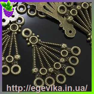 Купить Коннектор, 7 отворів, колір бронза, 28х24х1,5 мм