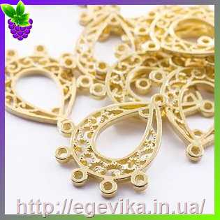 Купить Коннектор, 6 отворів, колір золото, 29,5х25х1,5 мм