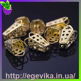 Купить Концевик конус, колір золото, 10х16 мм